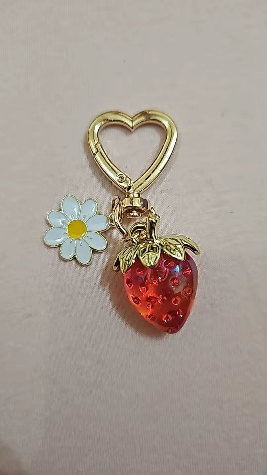 Strawberry Flower Charm🍓