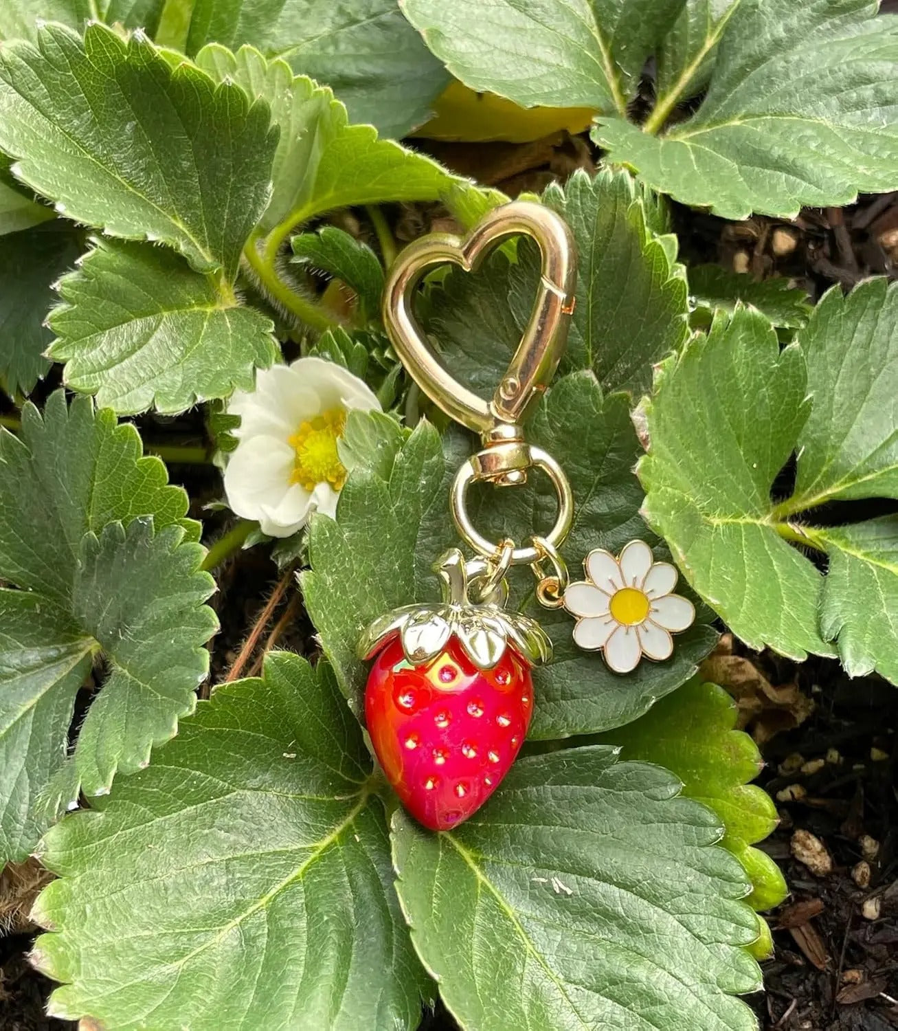 Strawberry Flower Charm🍓