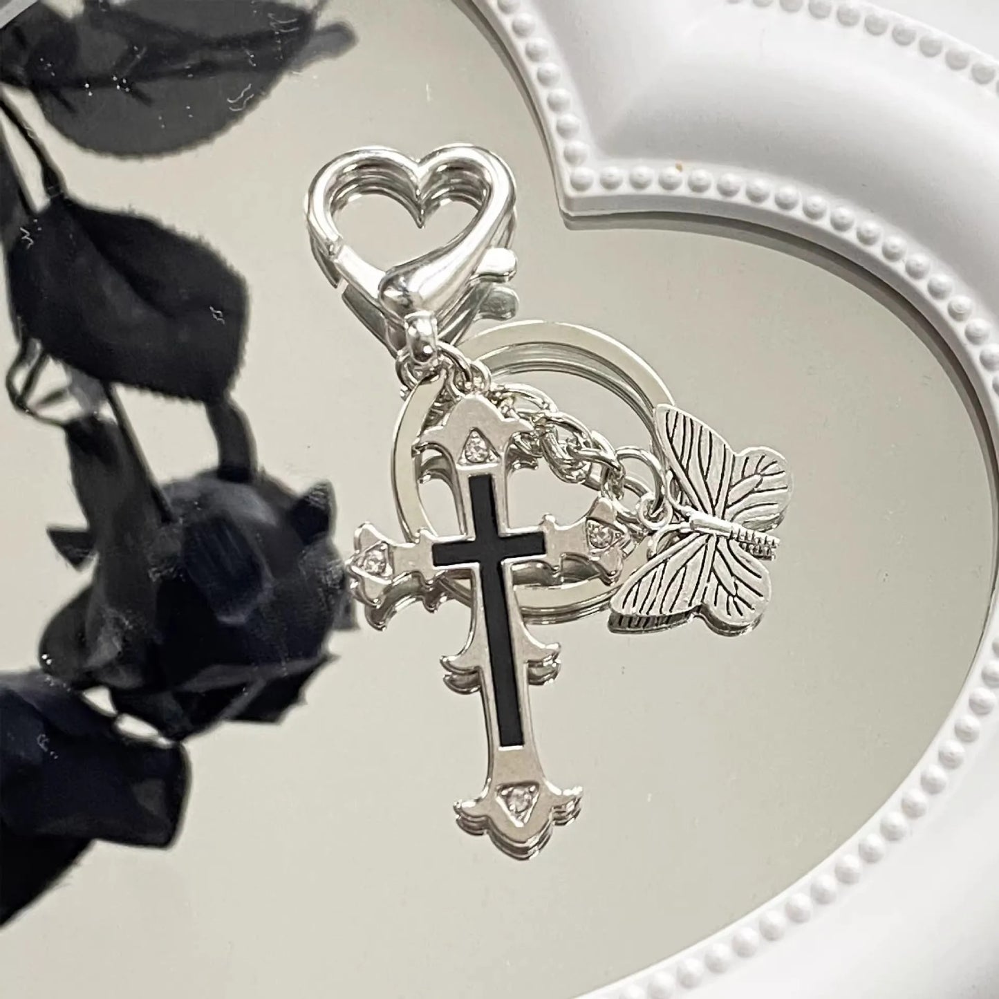 Butterfly Cross Charm 🦋✝️